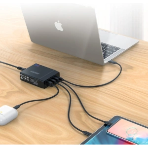 Hurtownia GSM - Încărcător rețea Choetech PD72-1C3U 3x USB-A/USB-C 60W Power Delivery negru - CHT77 - {ean13} - Hurt