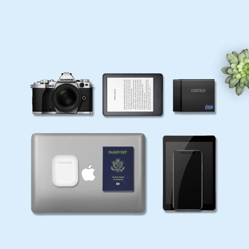 Ładowarka sieciowa Choetech PD72-1C3U 3x USB-A/USB-C 60W Power Delivery czarny