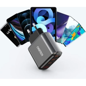 Hurtownia GSM - Încărcător de rețea Choetech Q5009-EU 3x USB-A 3,4A negru - CHT78 - {ean13} - Hurt