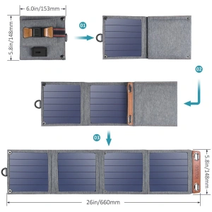 Hurtownia GSM - Solar-Ladegerät Choetech SC004 USB-A 14W faltbar grau - CHT80 - {ean13} - Hurt