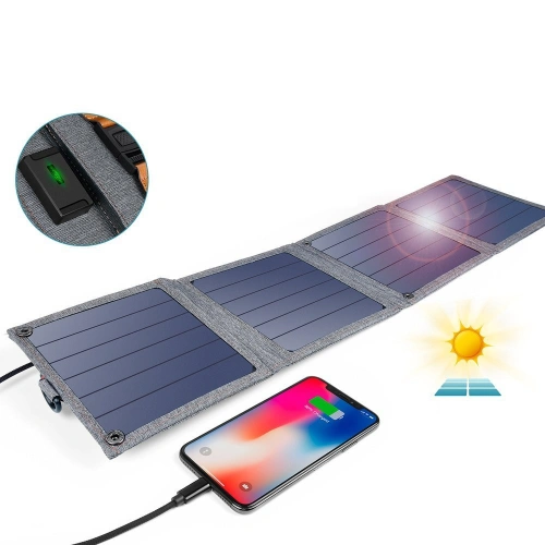 Ładowarka solarna Choetech SC004 USB-A 14W rozkładana szara