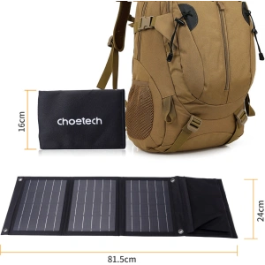 Hurtownia GSM - Încărcător solar Choetech SC005 22W pliabil 2xUSB-A negru - CHT81 - {ean13} - Hurt