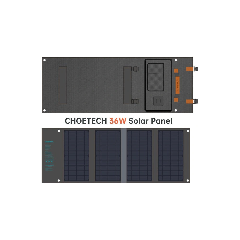 Hurtownia GSM - Solární nabíječka Choetech SC006 USB-A, USB-C 36W QC PD šedá - CHT82 - {ean13} - Hurt