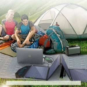 Hurtownia GSM - Solar-Ladegerät Choetech SC007 80W faltbar DC, USB-C, 2xUSB-A PD, QC schwarz - CHT83 - {ean13} - Hurt