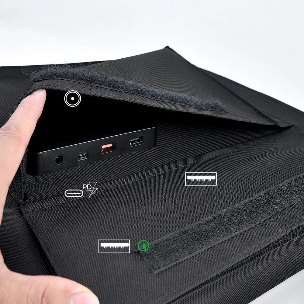 Hurtownia GSM - Solární nabíječka Choetech SC007 80W skládací DC, USB-C, 2xUSB-A PD, QC černá - CHT83 - {ean13} - Hurt