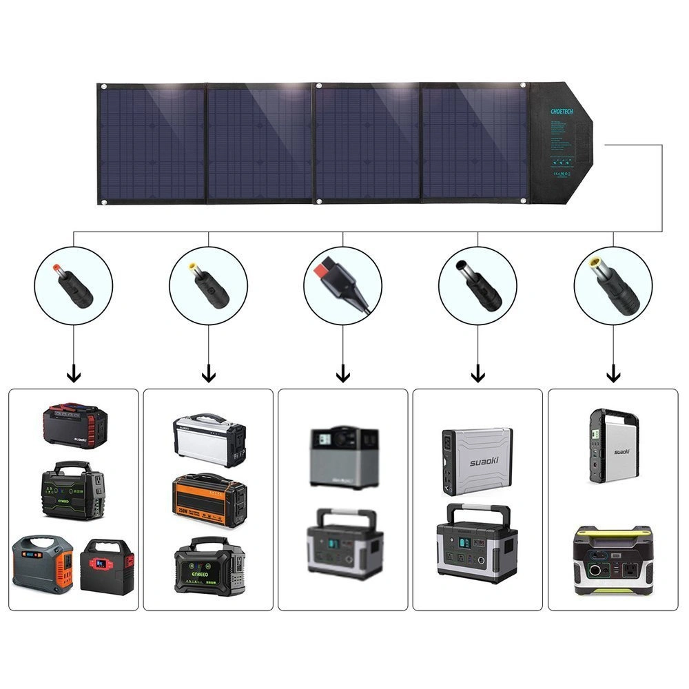 Wholesale Choetech SC007 Solar Charger 80W DC, USB-C, 2xUSB-A PD, QC black - CHT83 - {ean13} - Hurt