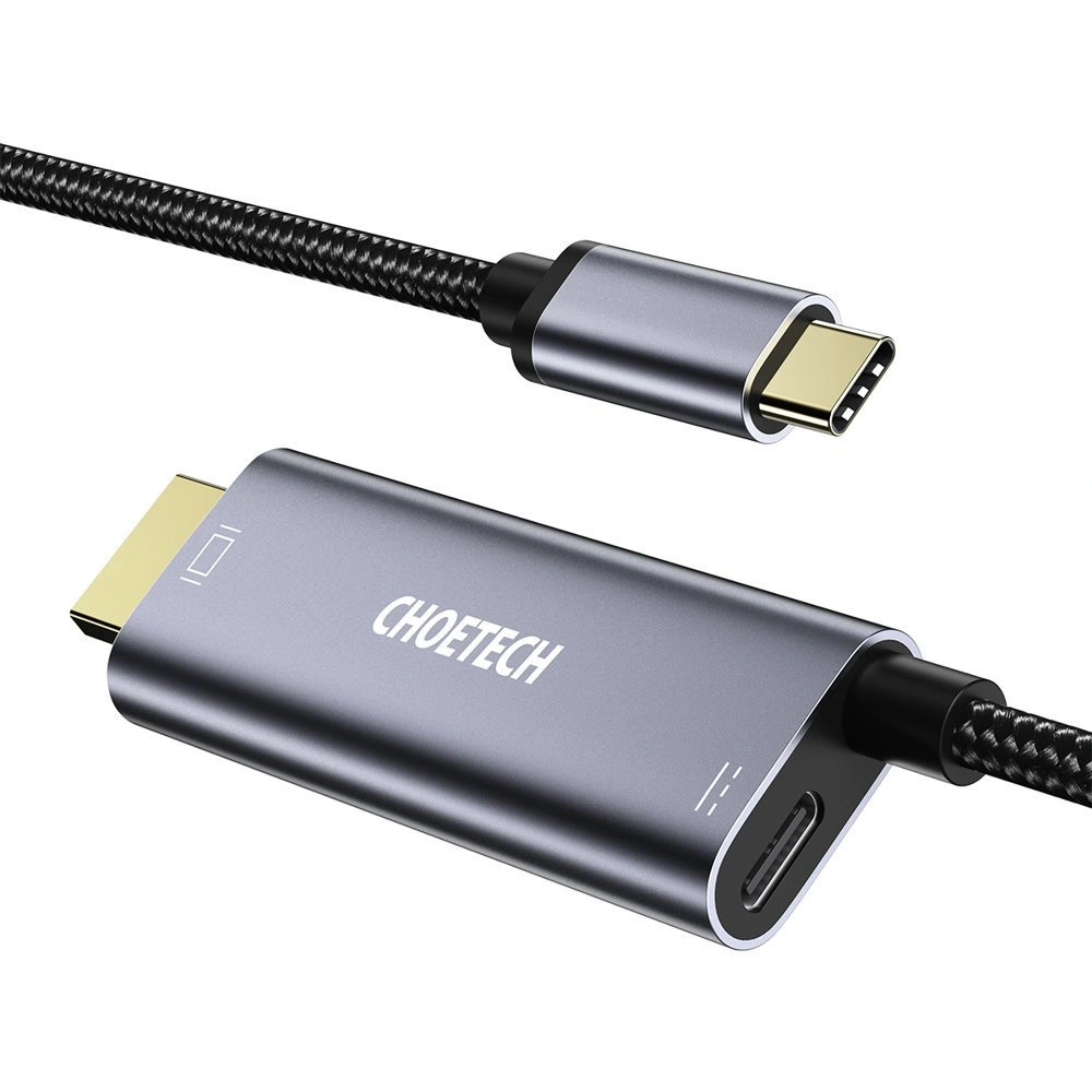 Hurtownia GSM - Adapter HUB Choetech XCH-M18GY USB-C/HDMI 4K - USB-C PD pentru MacBook/PC 1.8m gri - CHT84 - {ean13} - Hurt