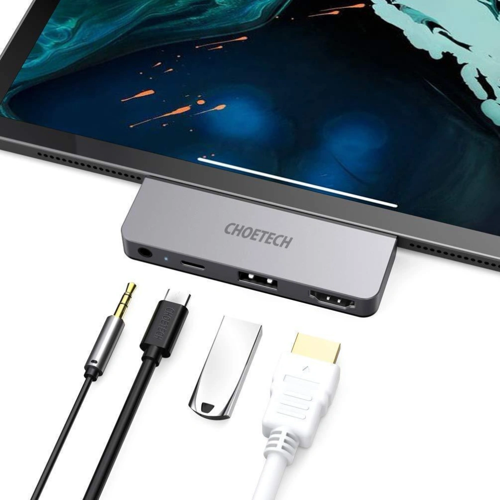 Hurtownia GSM - Adaptér HUB Choetech HUB-M13 4w1 USB-C 60W PD černý - CHT90 - {ean13} - Hurt