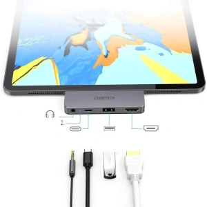 Hurtownia GSM - Adapter HUB Choetech HUB-M13 4w1 USB-C 60W PD negru - CHT90 - {ean13} - Hurt