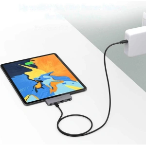Adaptér HUB Choetech HUB-M13 4w1 USB-C 60W PD černý