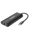 Adapter HUB Choetech HUB-M05 6in1 USB-C 100W PD schwarz
