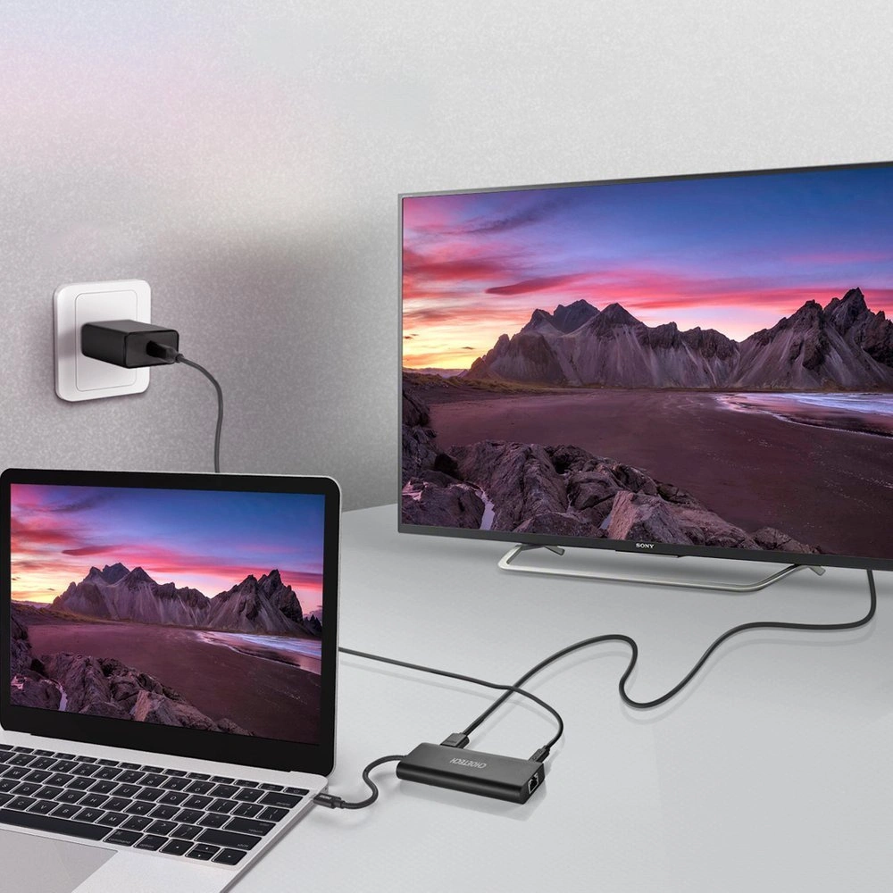 Hurtownia GSM - Adaptér HUB Choetech HUB-M05 6v1 USB-C 100W PD černý - CHT92 - {ean13} - Hurt