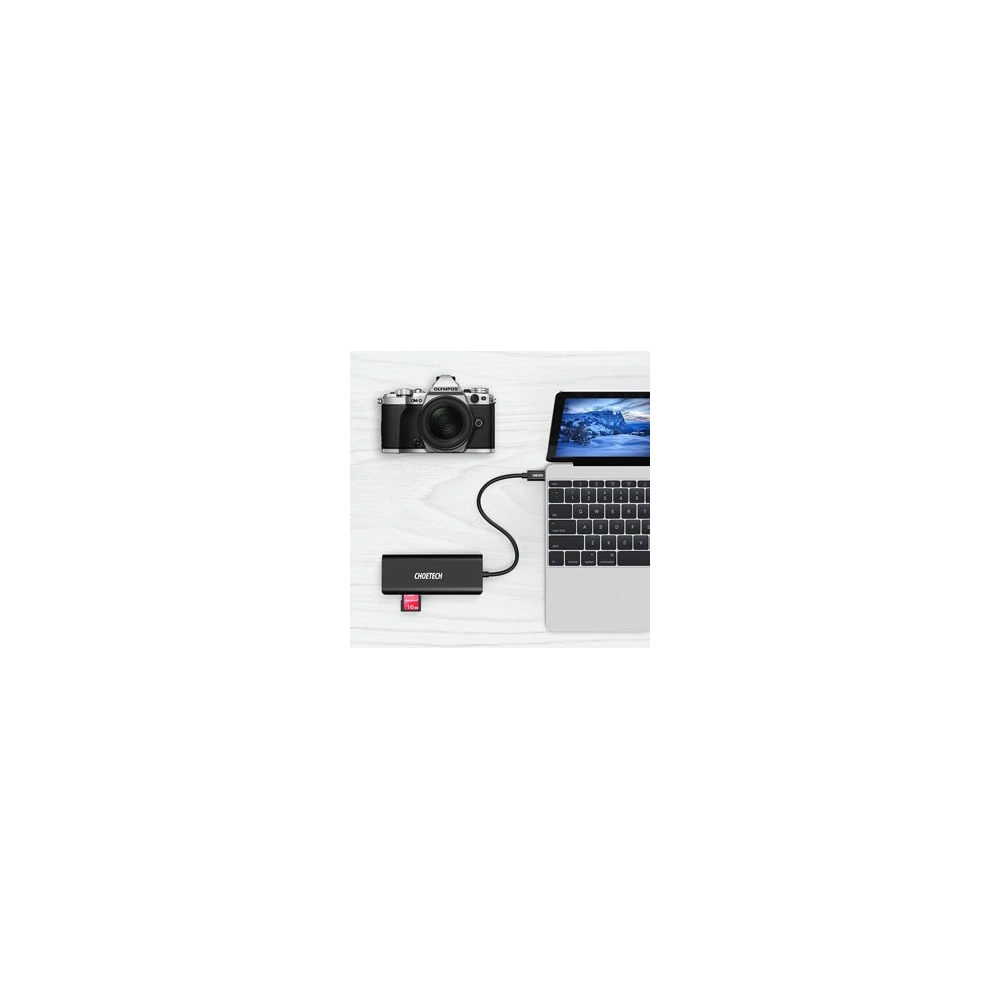 Hurtownia GSM - Adaptér HUB Choetech HUB-M05 6v1 USB-C 100W PD černý - CHT92 - {ean13} - Hurt