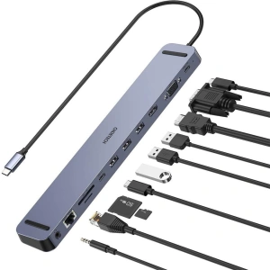 Hurtownia GSM - Adapter HUB Choetech HUB-M20 11w1 USB-C 100W PD gri - CHT93 - {ean13} - Hurt