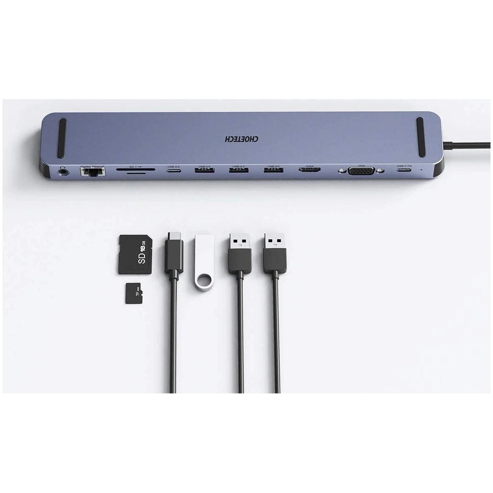 Hurtownia GSM - Adaptér HUB Choetech HUB-M20 11v1 USB-C 100W PD šedý - CHT93 - {ean13} - Hurt