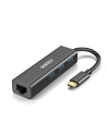 Adapter HUB Choetech HUB-U02BK 4w1 USB-C/3x USB 3.0 - RJ-45 grau