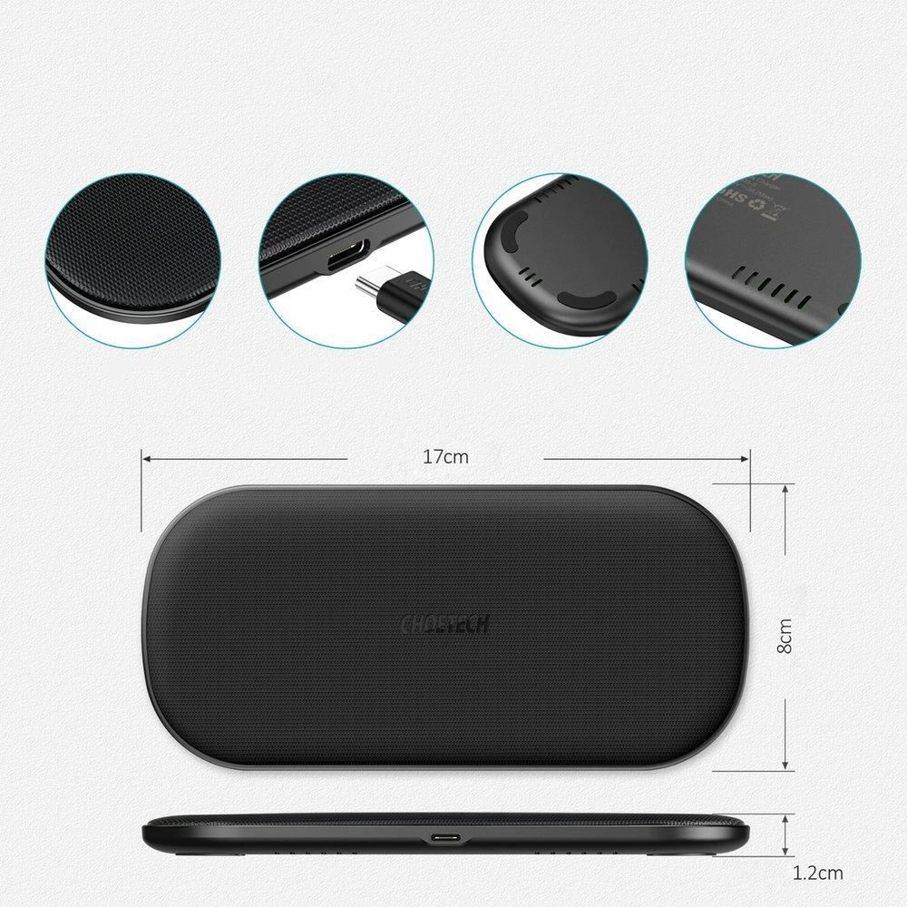 Hurtownia GSM - Bezdrátová nabíječka Choetech T535-S (H) 2w1 Qi 10W černá - CHT95 - {ean13} - Hurt