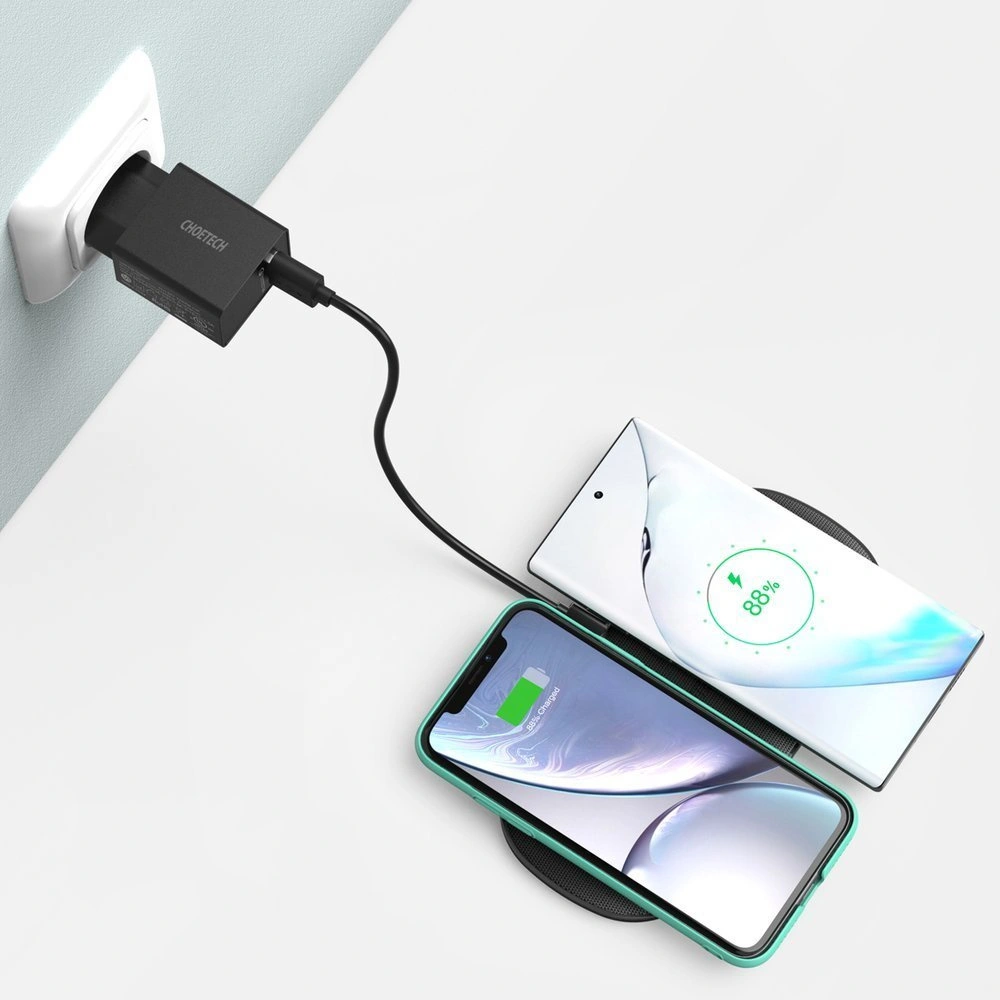 Wholesale Choetech T535-S (H) Wireless Charger 2in1 Qi 10W black - CHT95 - {ean13} - Hurt