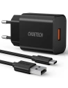 Síťová nabíječka Choetech Q5003 QC3.0 18W 3A + kabel USB-A/USB-C 1m černý
