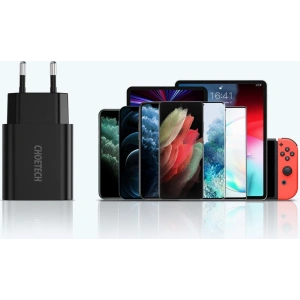 Hurtownia GSM - Încărcător de rețea Choetech Q5003 QC3.0 18W 3A + cablu USB-A/USB-C 1m negru - CHT96 - {ean13} - Hurt