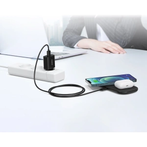 Hurtownia GSM - Încărcător de rețea Choetech Q5003 QC3.0 18W 3A + cablu USB-A/USB-C 1m negru - CHT96 - {ean13} - Hurt