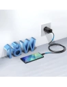 Hurtownia GSM - Hálózati töltő Choetech Q5003 QC3.0 18W 3A + USB-A/USB-C 1m fekete kábel - CHT96 - {ean13} - Hurt