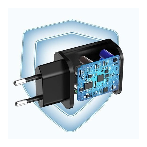 Ładowarka sieciowa Choetech Q5003 QC3.0 18W 3A + kabel USB-A/USB-C 1m czarny