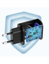 Hurtownia GSM - Hálózati töltő Choetech Q5003 QC3.0 18W 3A + USB-A/USB-C 1m fekete kábel - CHT96 - {ean13} - Hurt