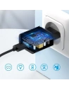 Hurtownia GSM - Hálózati töltő Choetech Q5003 QC3.0 18W 3A + USB-A/USB-C 1m fekete kábel - CHT96 - {ean13} - Hurt