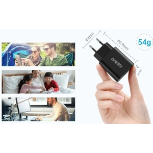 Hurtownia GSM - Încărcător de rețea Choetech Q5003 QC3.0 18W 3A + cablu USB-A/USB-C 1m negru - CHT96 - {ean13} - Hurt