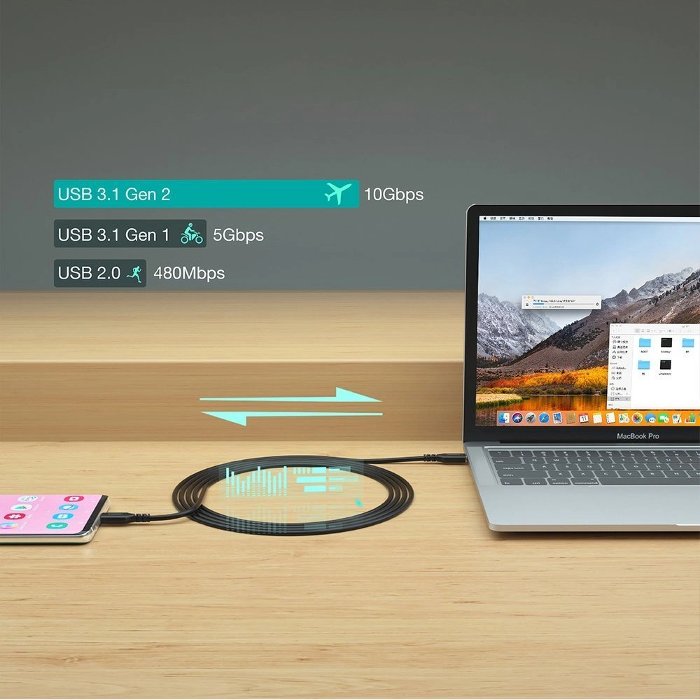 Hurtownia GSM - Kabel Choetech XCC-1007 USB-C/USB-C 3.2 Gen 2 100W PD 2m černý - CHT97 - {ean13} - Hurt