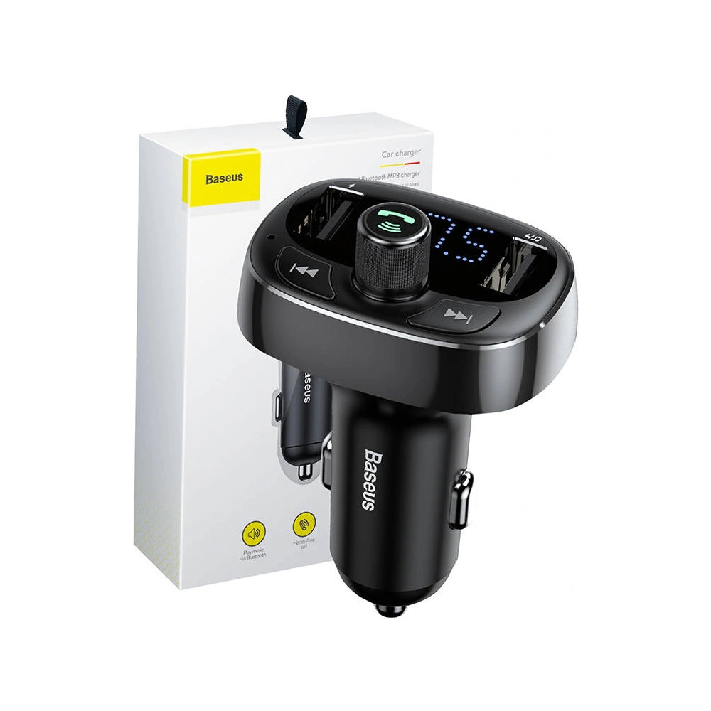 Hurtownia GSM - Transmiter FM Baseus T-typed S-09 Bluetooth (černý) - BSU4329 - {ean13} - Hurt