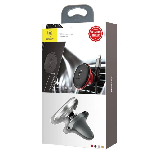 Uchwyt samochodowy magnetyczny do kratki Baseus (srebrny)