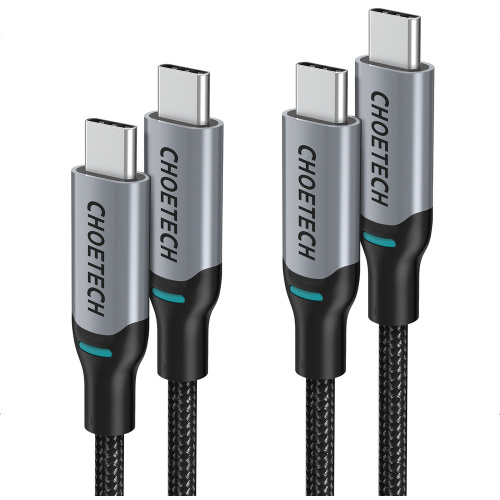 Choetech Distributor - 6971824977301 - CHT100 - Choetech MIX00073 USB-C/USB-C Cable PD 100W 5A 1,8m black [2 PACK] - B2B homescreen