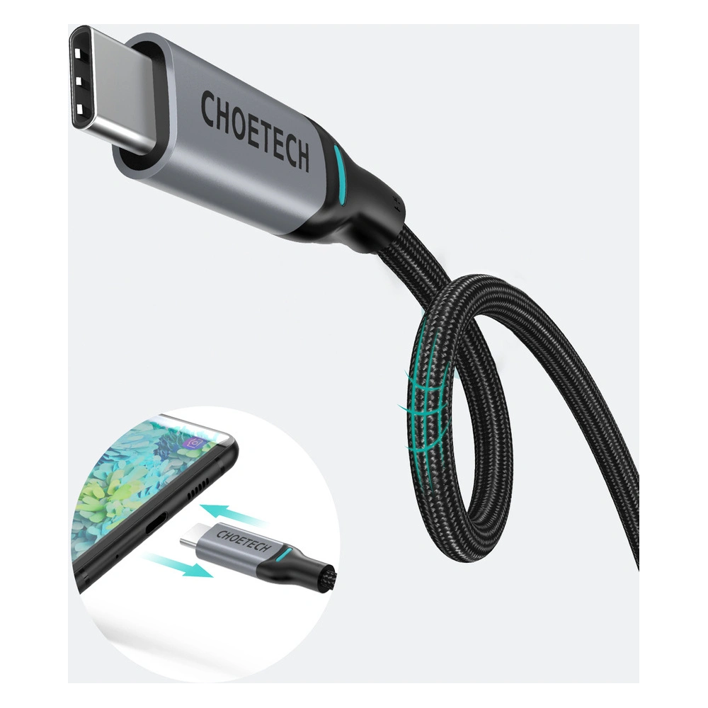 Hurtownia GSM - Kabel Choetech MIX00073 USB-C/USB-C PD 100W 5A 1,8m černý [2 PACK] - CHT100 - {ean13} - Hurt