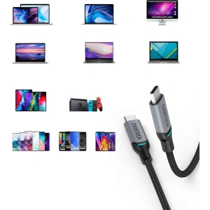 Hurtownia GSM - Cablul Choetech MIX00073 USB-C/USB-C PD 100W 5A 1,8m negru [2 PACK] - CHT100 - {ean13} - Hurt