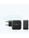 Hurtownia GSM - Síťová nabíječka Choetech Q6006 GaN USB-C 60W PD + kabel USB-C/USB-C 1,8m černý - CHT101 - {ean13} - Hurt