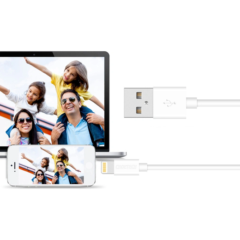 Hurtownia GSM - Kabel Choetech IP0027 USB-A/Lightning MFI 1,8m bílý - CHT102 - {ean13} - Hurt