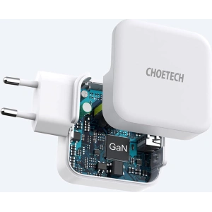 Hurtownia GSM - Netzteil Choetech PD8002 GaN USB-C PD USB-A QC 3.0 65W 3,25A weiß - CHT103 - {ean13} - Hurt