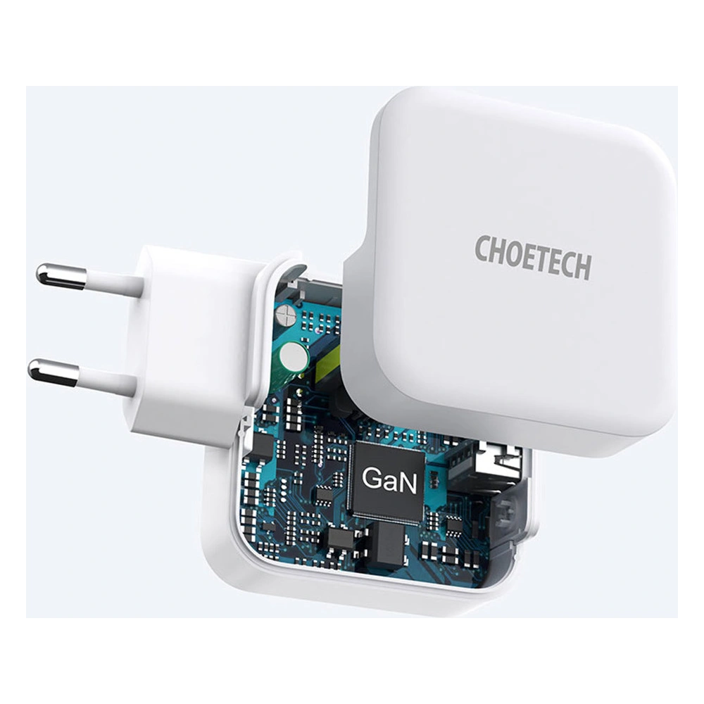 Hurtownia GSM - Netzteil Choetech PD8002 GaN USB-C PD USB-A QC 3.0 65W 3,25A weiß - CHT103 - {ean13} - Hurt