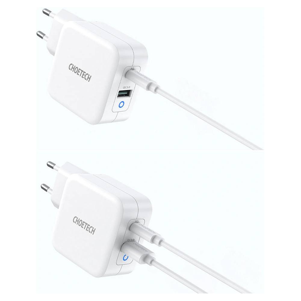 Hurtownia GSM - Netzteil Choetech PD8002 GaN USB-C PD USB-A QC 3.0 65W 3,25A weiß - CHT103 - {ean13} - Hurt