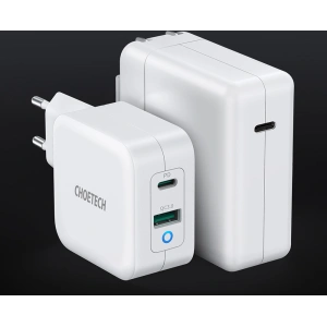 Hurtownia GSM - Netzteil Choetech PD8002 GaN USB-C PD USB-A QC 3.0 65W 3,25A weiß - CHT103 - {ean13} - Hurt