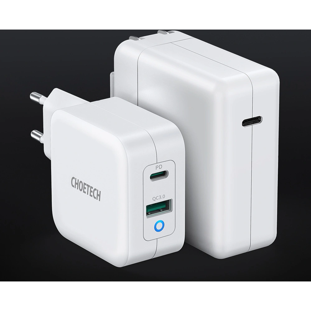 Hurtownia GSM - Netzteil Choetech PD8002 GaN USB-C PD USB-A QC 3.0 65W 3,25A weiß - CHT103 - {ean13} - Hurt