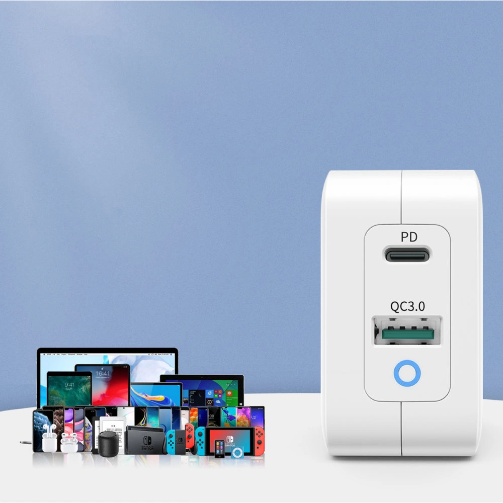 Wholesale Choetech PD8002 GaN Wall Charger USB-C PD USB-A QC 3.0 65W 3,25A white - CHT103 - {ean13} - Hurt