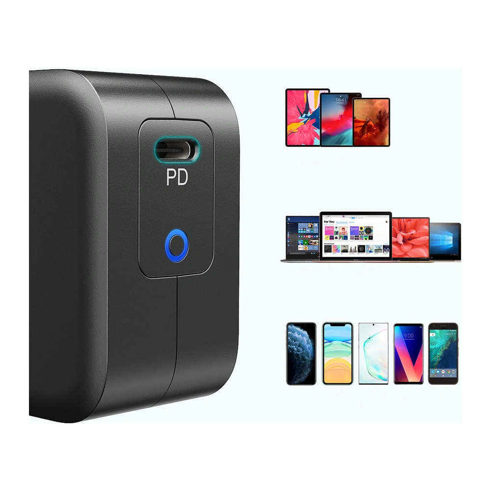 Hurtownia GSM - Încărcător de rețea Choetech Q6006 GaN USB-C 61W 3A PD negru - CHT104 - {ean13} - Hurt