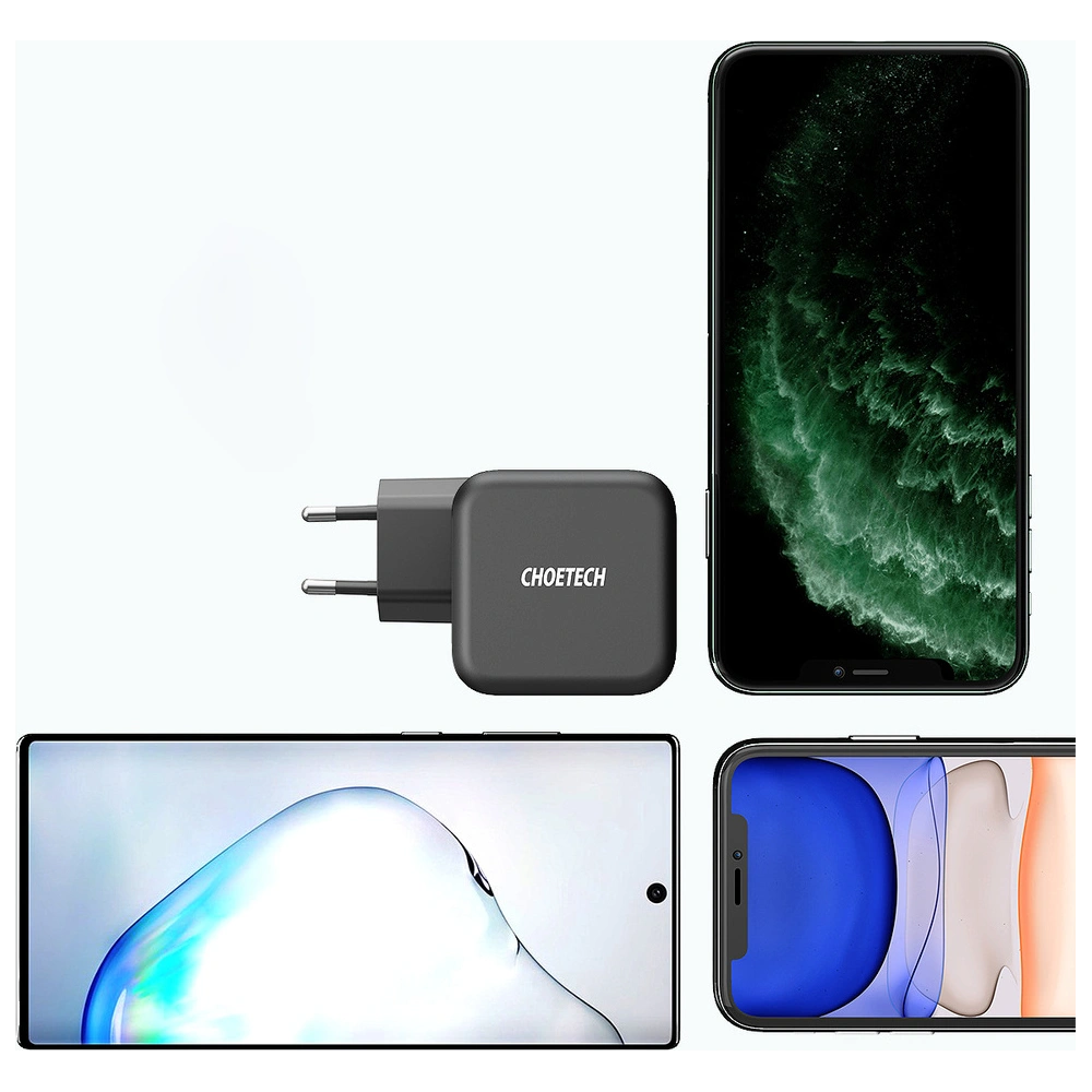 Hurtownia GSM - Nabíječka Choetech Q6006 GaN USB-C 61W 3A PD černá - CHT104 - {ean13} - Hurt