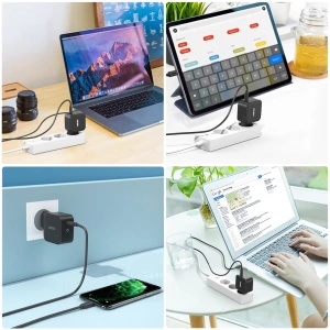 Hurtownia GSM - Netzteil Choetech Q6006 GaN USB-C 61W 3A PD schwarz - CHT104 - {ean13} - Hurt