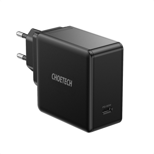 Choetech Distributor - 6971824975475 - CHT105 - Choetech Q4004-EU Wall Charger USB-C PD 60W 3A black - B2B homescreen