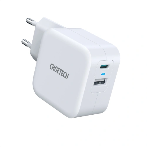 Ładowarka sieciowa Choetech PD5002-EU QC PD 38W 5A USB-C + USB-A biały