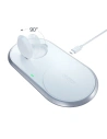 Kabelloses Ladegerät Choetech T317 Qi 2w1 für Smartphones/Apple Watch mit Ständer (MFI) USB-C weiß